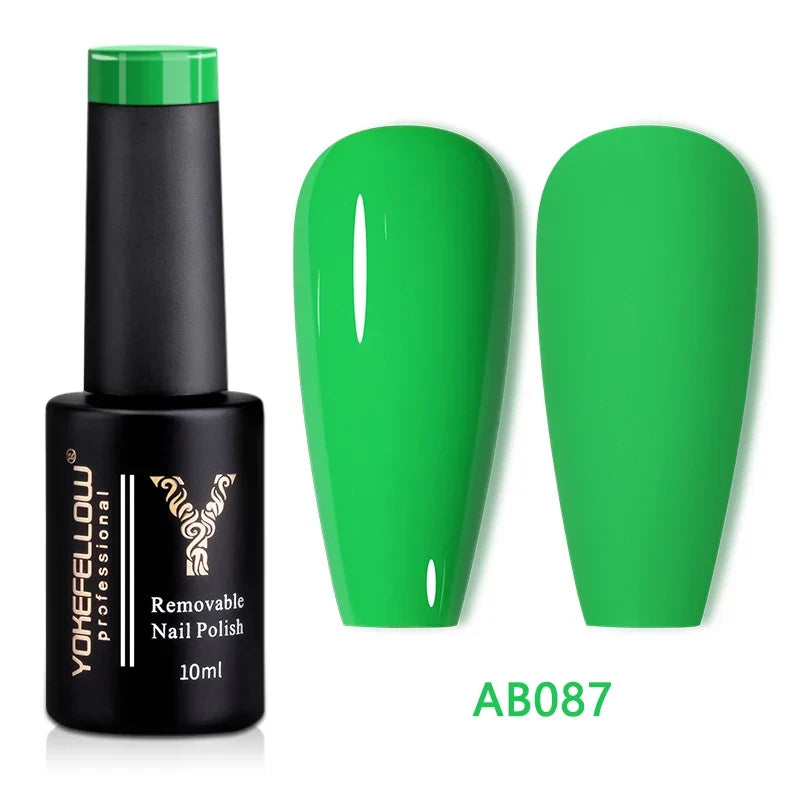 Blushimmer YOKEFELLOW 10ml translucent pink gel nail polish in a jar, showcasing the high-quality soak-off UV gel varnish for long-lasting nails.