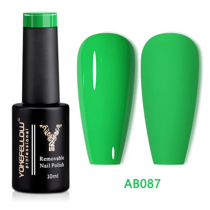 Blushimmer YOKEFELLOW 10ml translucent pink gel nail polish in a jar, showcasing the high-quality soak-off UV gel varnish for long-lasting nails.
