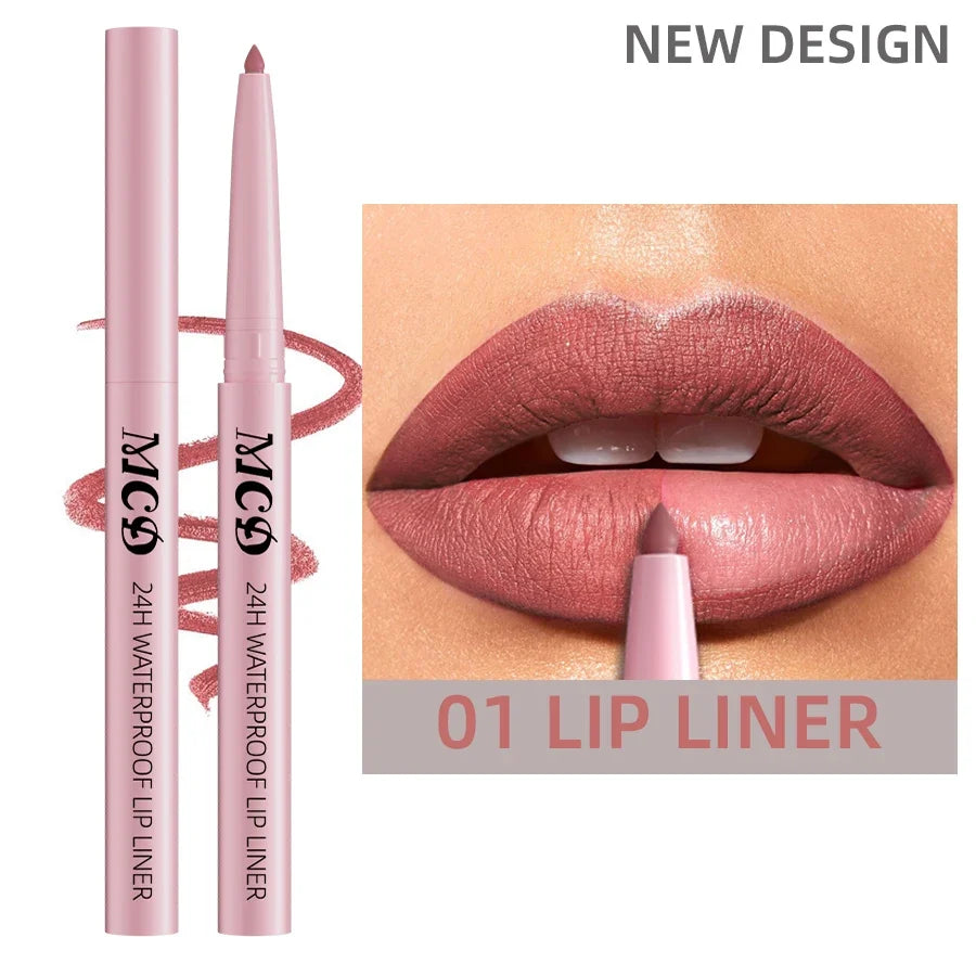 Blushimmer waterproof matte lip liner in sexy red shade, designed for lip contouring and hydration, ideal for natural lip makeup.