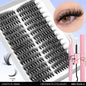 Blushimmer GROINNEYA DIY eyelash extension kit with mixed lash clusters, lash bond and seal, and eyelash tweezers for full lash application