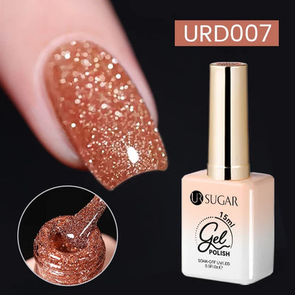 Blushimmer UR SUGAR 15ml jelly milky white translucent gel polish for semi-permanent UV nail art and soak-off gel varnish.