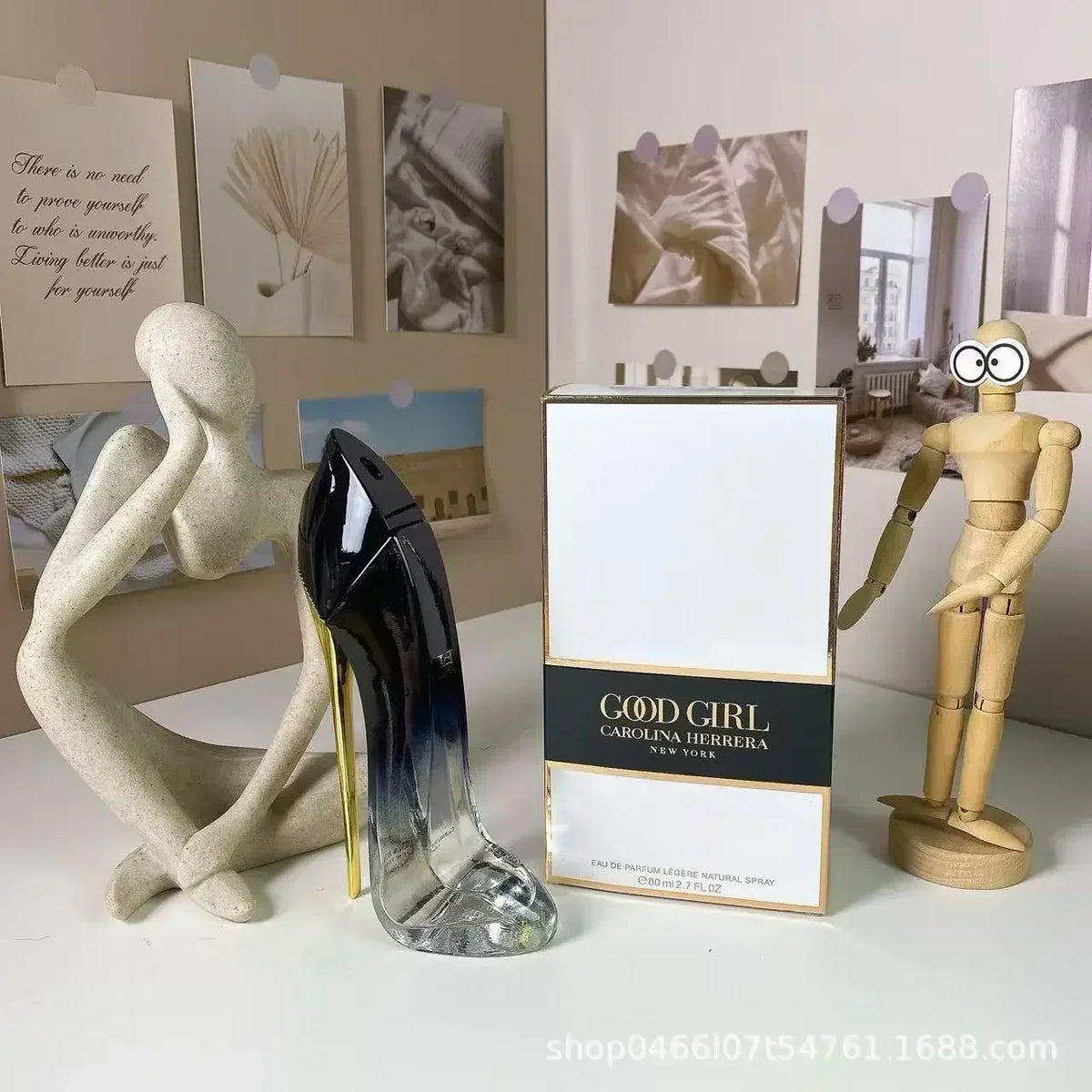 Elegant 80ml Blushimmer women's floral perfume bottle with high heel design, showcasing a luxurious and stylish fragrance spray.