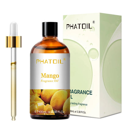 Blushimmer PHATOIL aromatherapy fragrance oil set with coconut, vanilla, strawberry, cherry, and lemon scents for diffuser or candle making