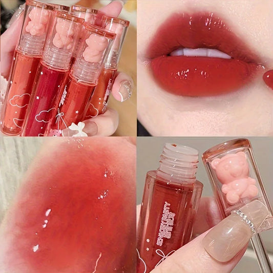 Blushimmer Lip Glaze Mirror Gloss with long-lasting, stain-resistant transparent film for vibrant full lips.