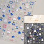 Brown 5D Japanese Kawaii bear nail art sticker by Blushimmer, self-adhesive cartoon animal decal for DIY nail decoration.