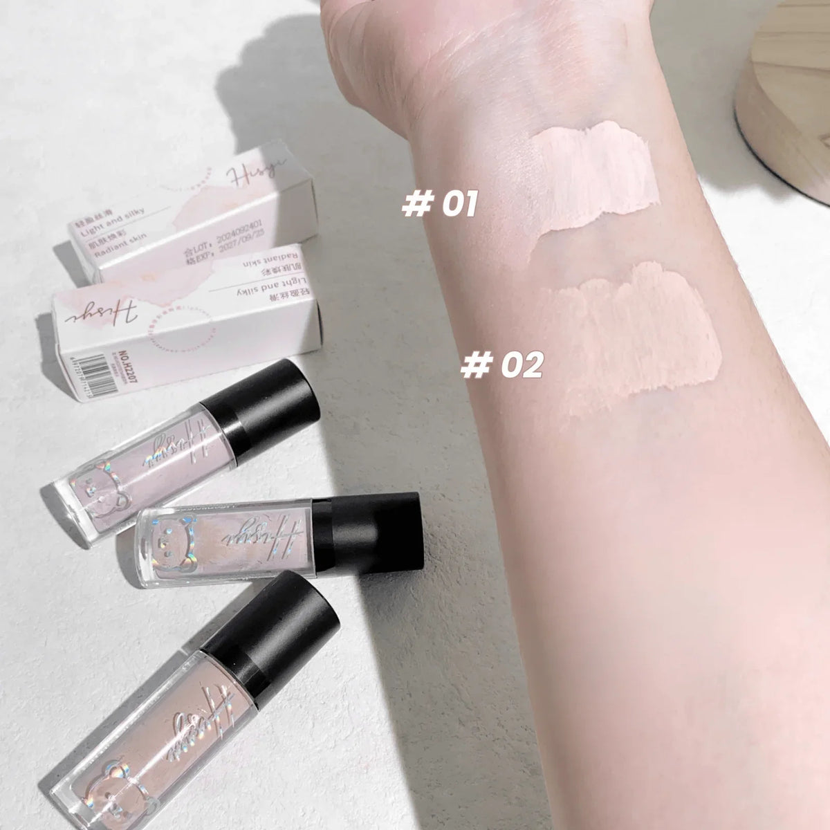 Matte Liquid Concealer Makeup Set - Long-Lasting Buildable Coverage for Contouring Dark Circles, Blemishes, Cheeks and Nose