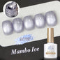 Born Pretty 10ml purple grape cat magnetic gel nail polish with glass beads, showcasing vibrant color and textured finish.