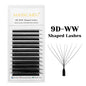 Masscaku Blushimmer 12-line premium mink 3D-6D false eyelash extensions with W shape, soft and natural individual lash supplies.