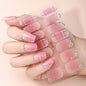 Blushimmer 14Tips DIY nail stickers featuring spring and summer floral designs for self-adhesive full cover nail decoration.