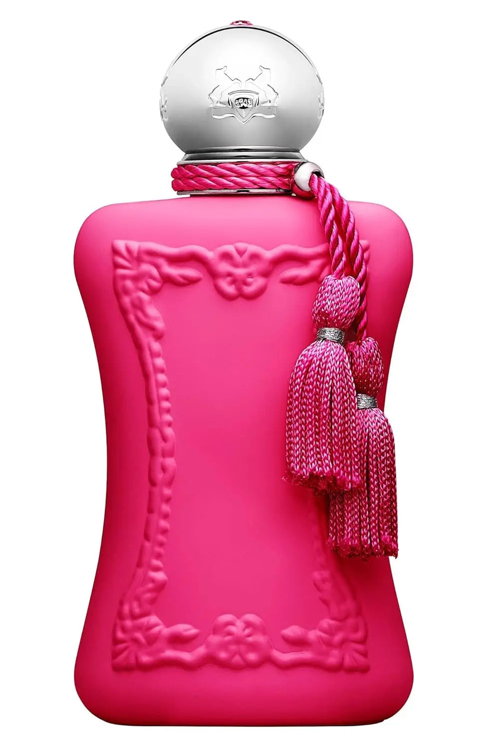 Parfums de Marly Delina Eau de Parfum for women, elegant floral fragrance bottle with pink accents.