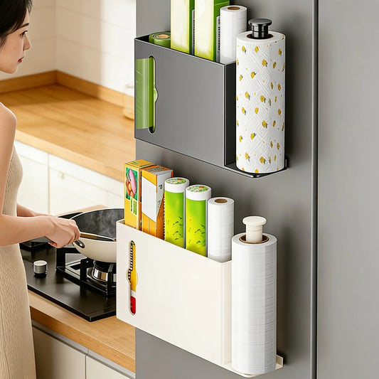 Space Saving Paper Towel Rack Household Storage Holder Practical Design  Kitchen Bathroom Laundry Daily Organization Accessories