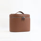 Large-capacity PU leather cosmetic box with internal storage from Blushimmer, travel-friendly, customizable with names and letters.