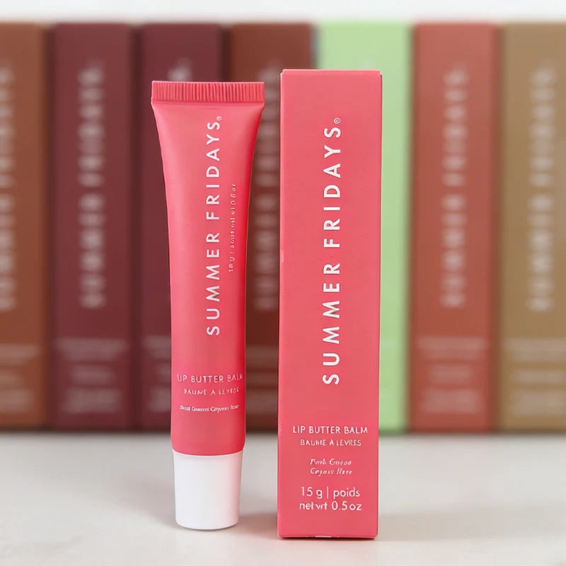 NEW Summer Fridays Mini Lip Gloss Set Vanilla Beige Lip Balm Long Lasting Moisturizing Smooth Soft Tube Makeup Lip Care Suit