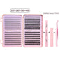 DIY Eyelash Extension Kit 10D20D30D40D with Tweezers Glue Seal Reusable Single Lashes for Party Stage Festival Eye Makeup tools