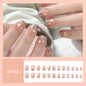 Set of 24 Y2K star gradient black coffin press-on nails with moon designs by Blushimmer, mid-length false nail tips for a stylish look.