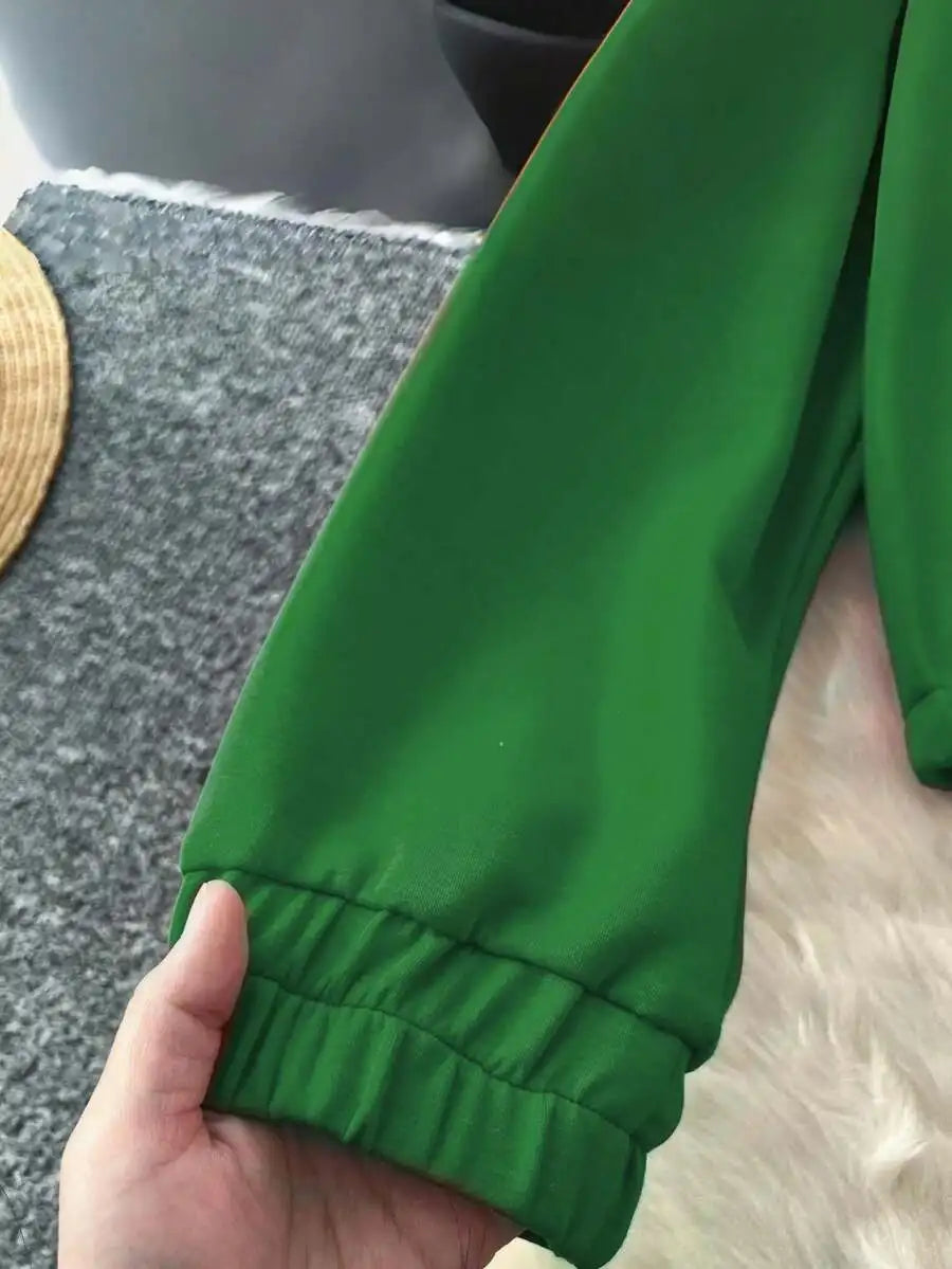 BWQ Women's Denim Patchwork Co-Ord Set - Matching Jeans Set With Color Block Design | Long Sleeve Tracksuit & Contrast Stitching