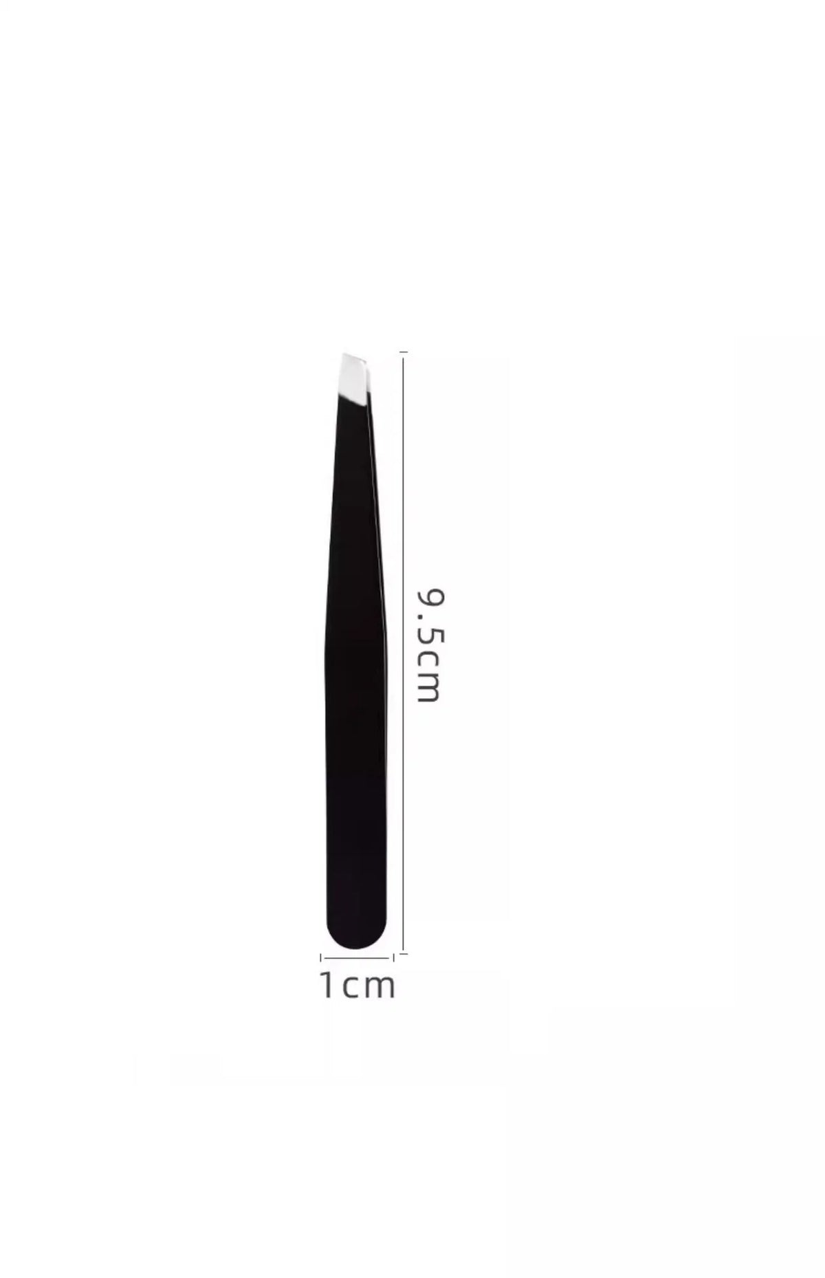 Blushimmer stainless steel precision tweezers with slanted tip for grooming eyebrows and removing stray hairs, beauty grooming tool.