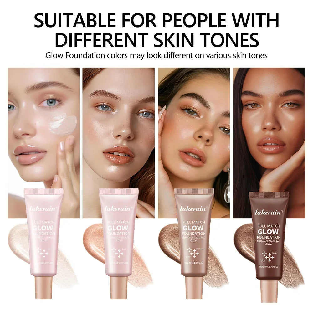 Natural Glow Enhancer Foundation Glowing Moisturizing Lightweight base Multi-purpose Face Body Glitter Cream Bronzer For Paris