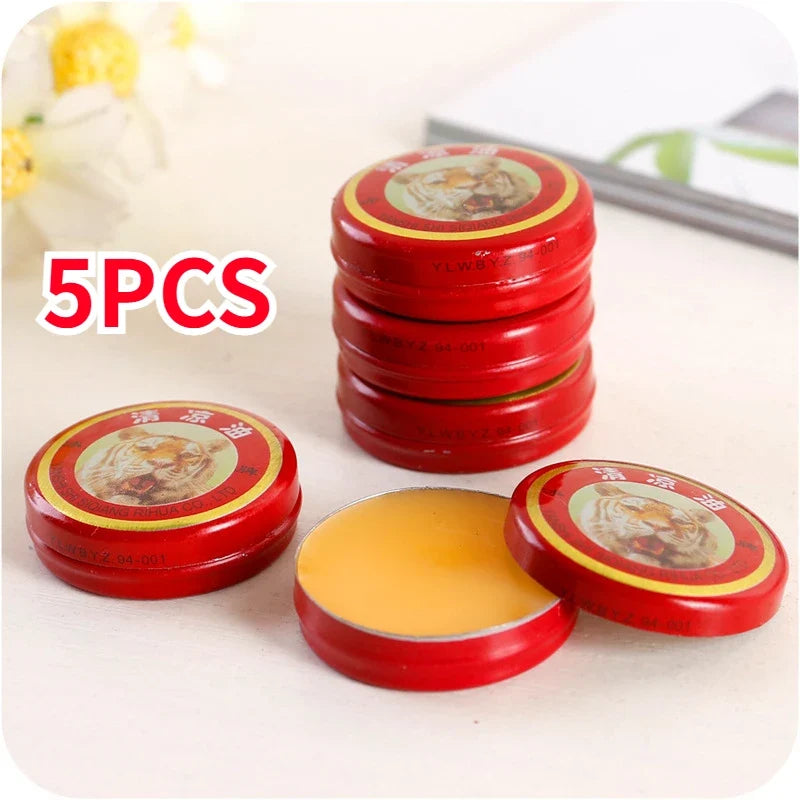 Blushimmer 5-pack Tiger Essential Tigre Balm Plasters with tiger essential oils for mosquito bites headache and cold relief in solid form