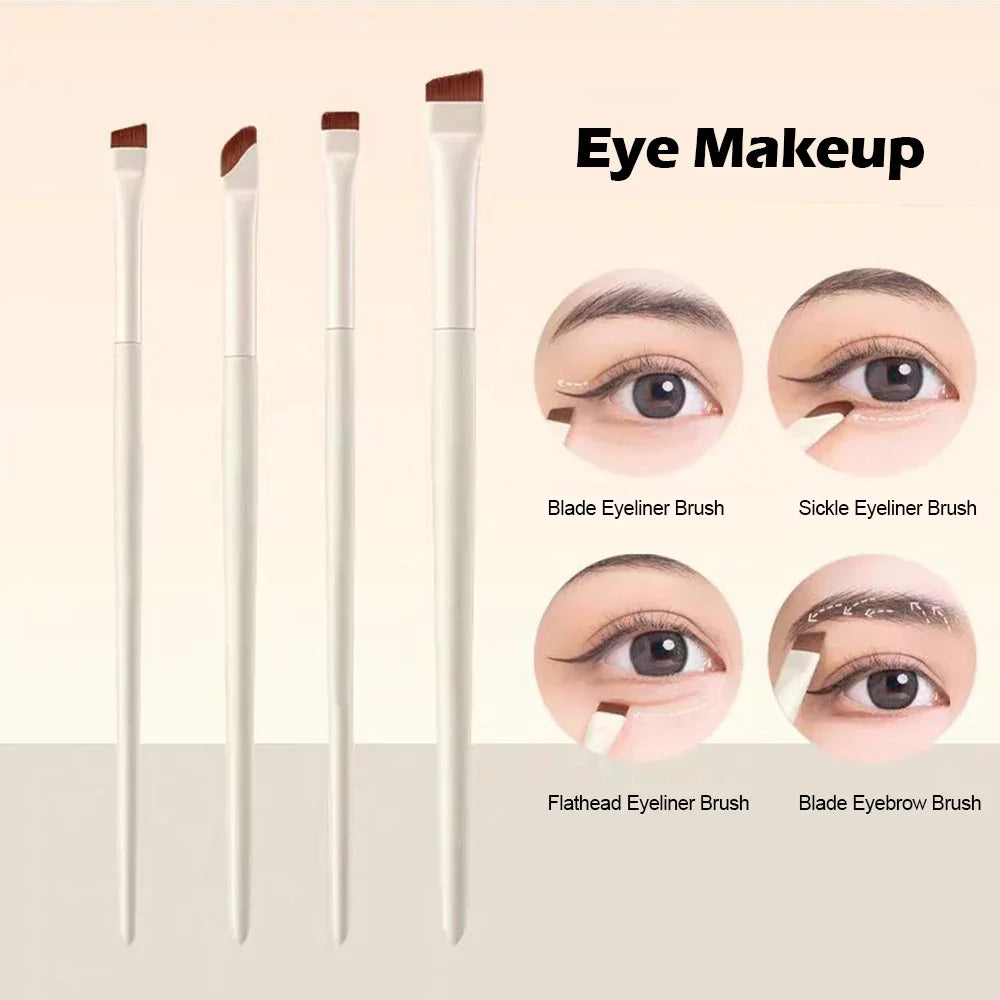 Blushimmer eye makeup brush set for beginners with professional brushes, including detail, eyebrow, crease, and shader brushes.