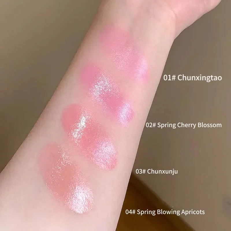 Blushimmer Yuanqi Blush Cream with natural pink tint, moisturizing formula, and light pigmentation for a girlish glow.