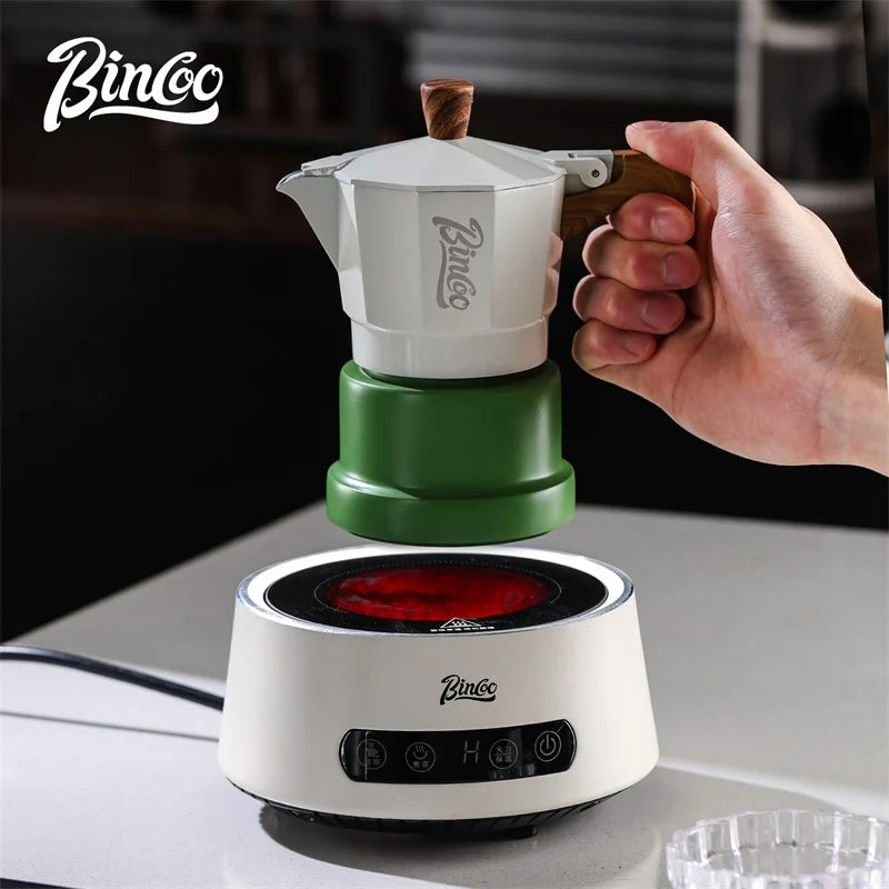 BINCOO Three-Valve Moka Pot Home Mini Espresso Coffee Maker Coffee Brewing Equipment 1Cup/2Cups