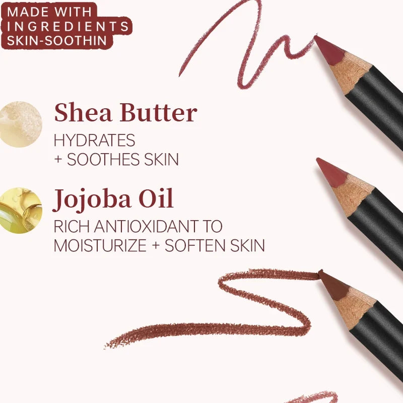 Blushimmer Velvet Matte Lip Liner in waterproof, long-lasting formula with smooth application for precise lip contour makeup.