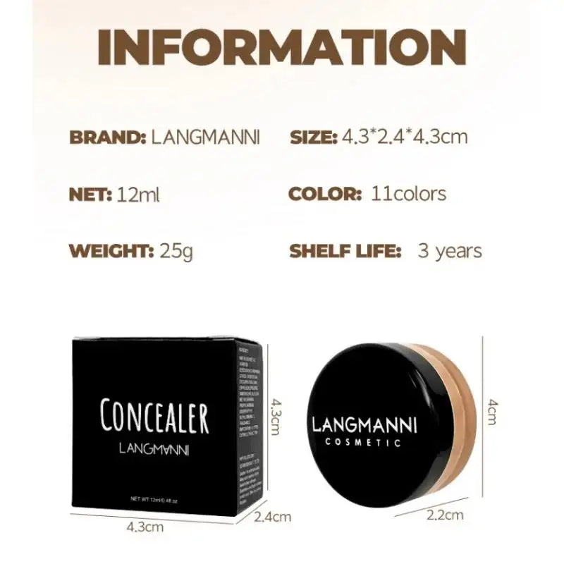 Blushimmer full coverage waterproof liquid concealer and foundation in a long-lasting cream formula for dark circles and acne.