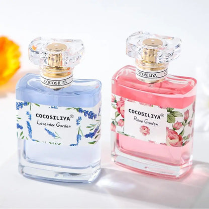 Cocosiliya women’s floral perfume by Blushimmer with osmanthus, rose, lavender, and gardenia, showcasing a light, fresh Eau De Parfum.