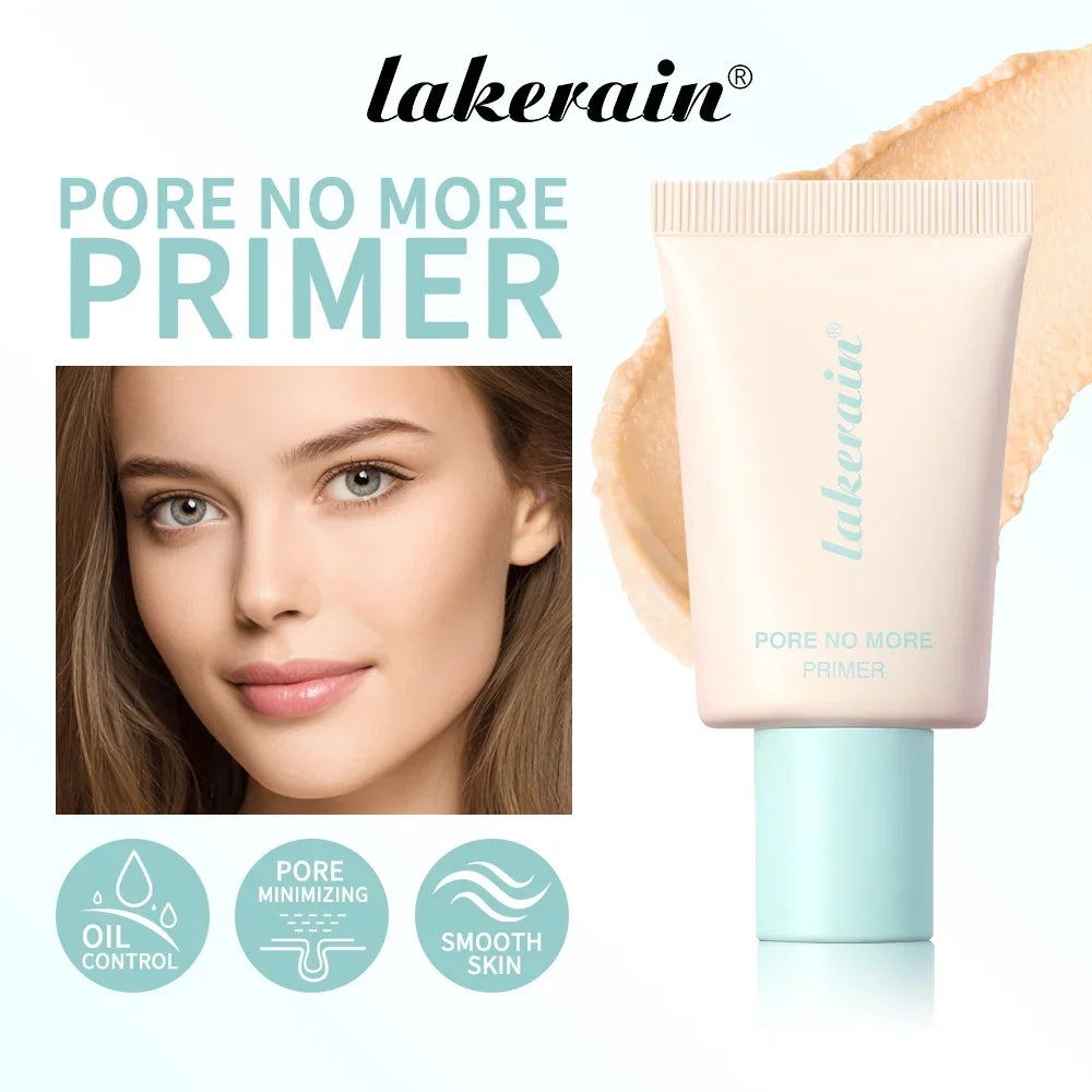 Blushimmer Lakerain Pore No More Primer with moisturizing, oil control, matte finish, water and sweat resistant makeup base.