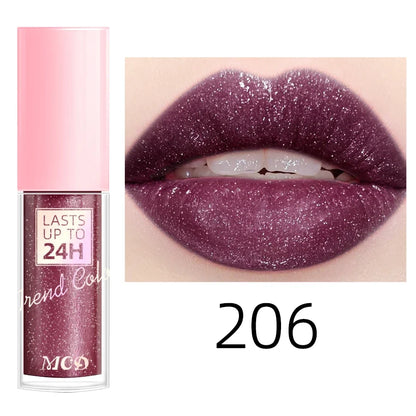 Blushimmer 18-color glitter lip gloss set with long-lasting, waterproof liquid lipstick, lip oil, tint, and moisturizing lip balm.