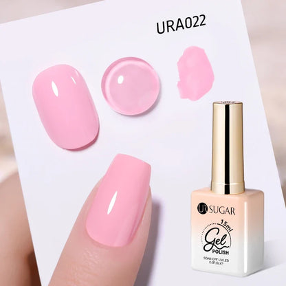 Blushimmer UR SUGAR 15ml translucent milky white jelly gel polish, semi-permanent UV gel for nail art and soak-off varnish.