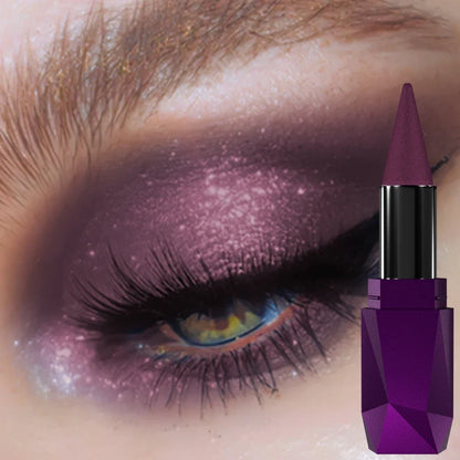 Blushimmer 25-color waterproof eyeshadow stick with glitter and matte shades, long-lasting eye makeup and face highlight cosmetic.