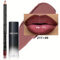 2pcs/Set Smooth Lip Liner+Lip Oil Set Lip Combo Waterproof Lip Liner  Makeup, Long-Lasting Moisturizing Lip Makeup Lip Plump