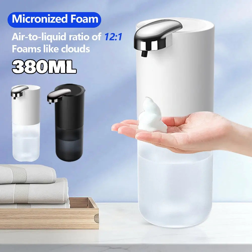 380ml Automatic Sensor Hand Sanitizer Machine Rechargeable Dish Soap Dispenser Electric Sanitizer Dispenser for Kitchen Bathroom