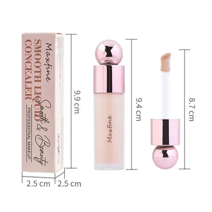 Blushimmer nude matte full coverage concealer with long-lasting brightening, weightless hydrating liquid formula.