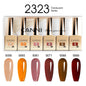 Blushimmer CANNI HEMA FREE nail gel polish set with six 9ml bottles in vibrant semi-permanent colors for UV and LED gel nails.