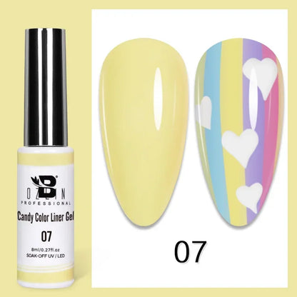 Blushimmer 5ML metallic gel polish in gold and silver with chrome mirror finish, ideal for French and UV LED semi-permanent nail art.