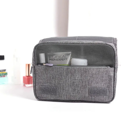 Blushimmer women's travel cosmetic bag with waterproof toiletries organizer, hanging bathroom wash bag, compact and stylish.