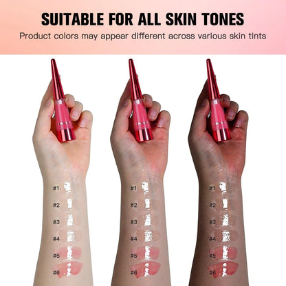 Blushimmer instant plumping lip oil in a clear tube, glossy, hydrating, non-sticky moisturizing lip gloss for a long-lasting shine.