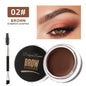 Blushimmer 3D Wild Eyebrow Tint Cream waterproof matte brown-black gel applied on eyebrows, showing a natural, defined look.