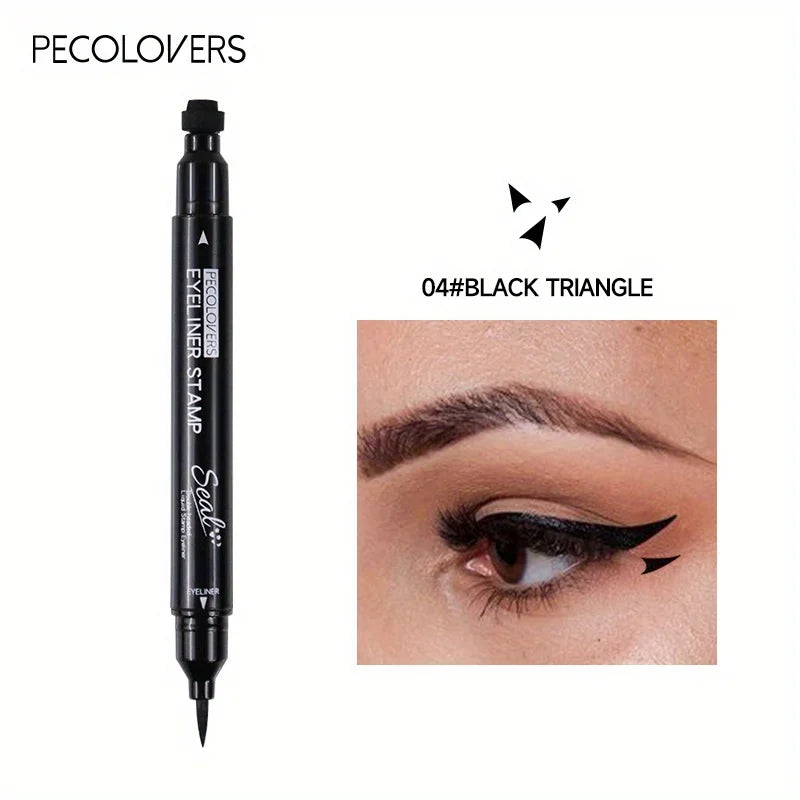 Blushimmer 7-style liquid eyeliner stamp pen with double-ended red and black waterproof, fast-drying eye makeup tool.