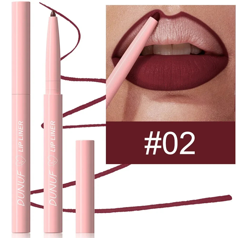 Blushimmer tapered lip liner pencil in natural nude brown with a creamy, long-lasting, waterproof matte finish for precise lip definition.