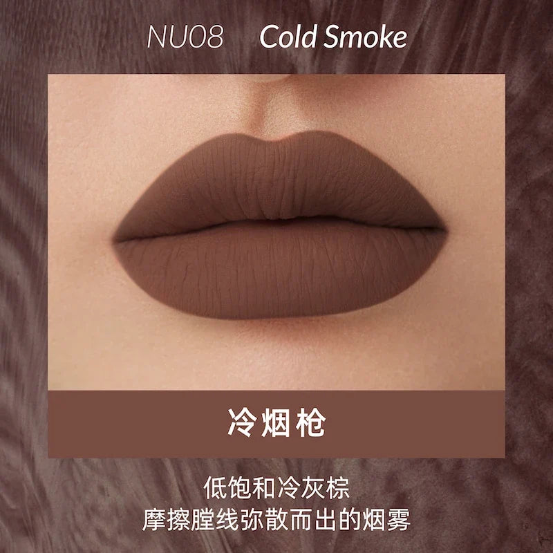Blushimmer Kaleidos Lipstick Lip Cream in matte velvet nude, featuring waterproof, long-lasting lip stain with a smooth lip mud finish.
