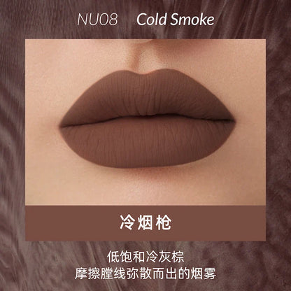 Blushimmer Kaleidos Lipstick Lip Cream in matte velvet nude, featuring waterproof, long-lasting lip stain with a smooth lip mud finish.