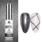 Blushimmer 5ML metallic gel polish in gold and silver with chrome mirror finish, UV LED semi-permanent nail art gel.