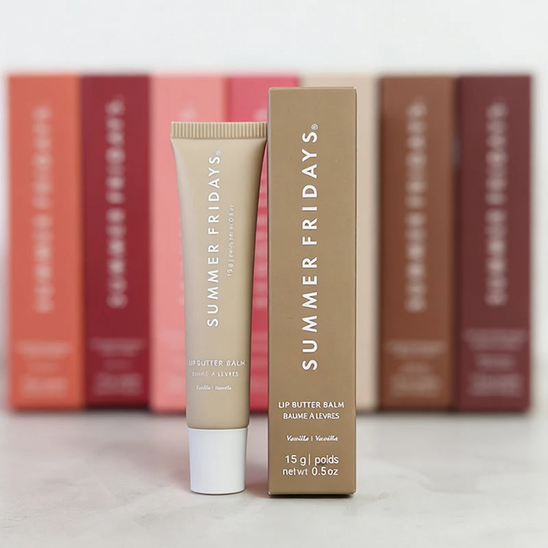 NEW Summer Fridays Mini Lip Gloss Set Vanilla Beige Lip Balm Long Lasting Moisturizing Smooth Soft Tube Makeup Lip Care Suit