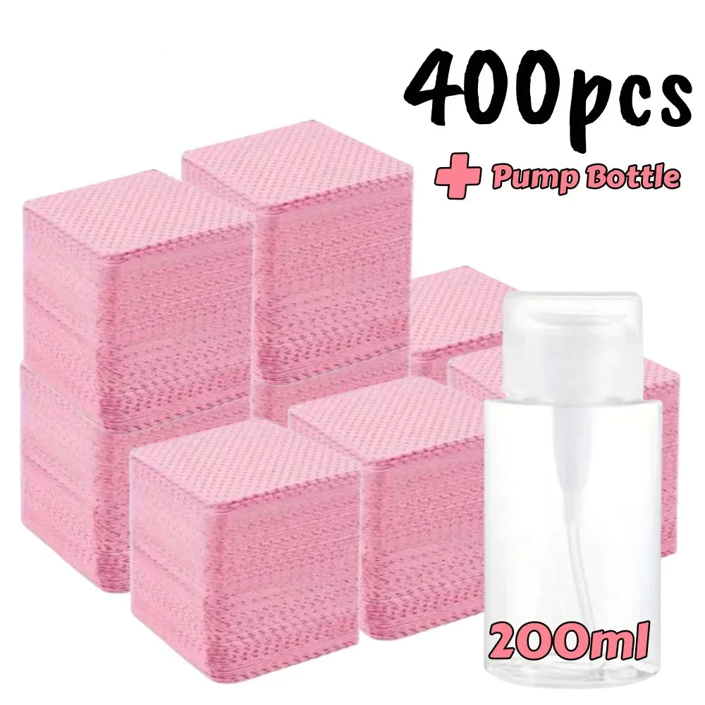 Blushimmer lint-free nail wipes and gel cleansing tissues for nail polish removal and beauty care, aluminum-free nail cleaning pads