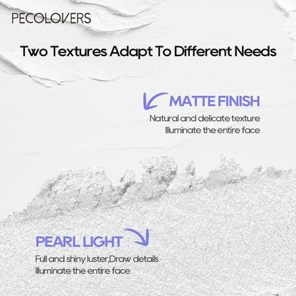 Blushimmer brightening highlighter pen with waterproof, smooth matte pearly glitter finish, white silver eyeliner and eyeshadow stick.