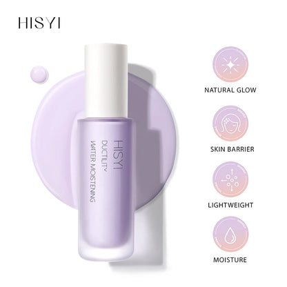 Blushimmer three-color facial primer with moisturizing, brightening, and skin tone correcting properties, shown in a sleek tube.